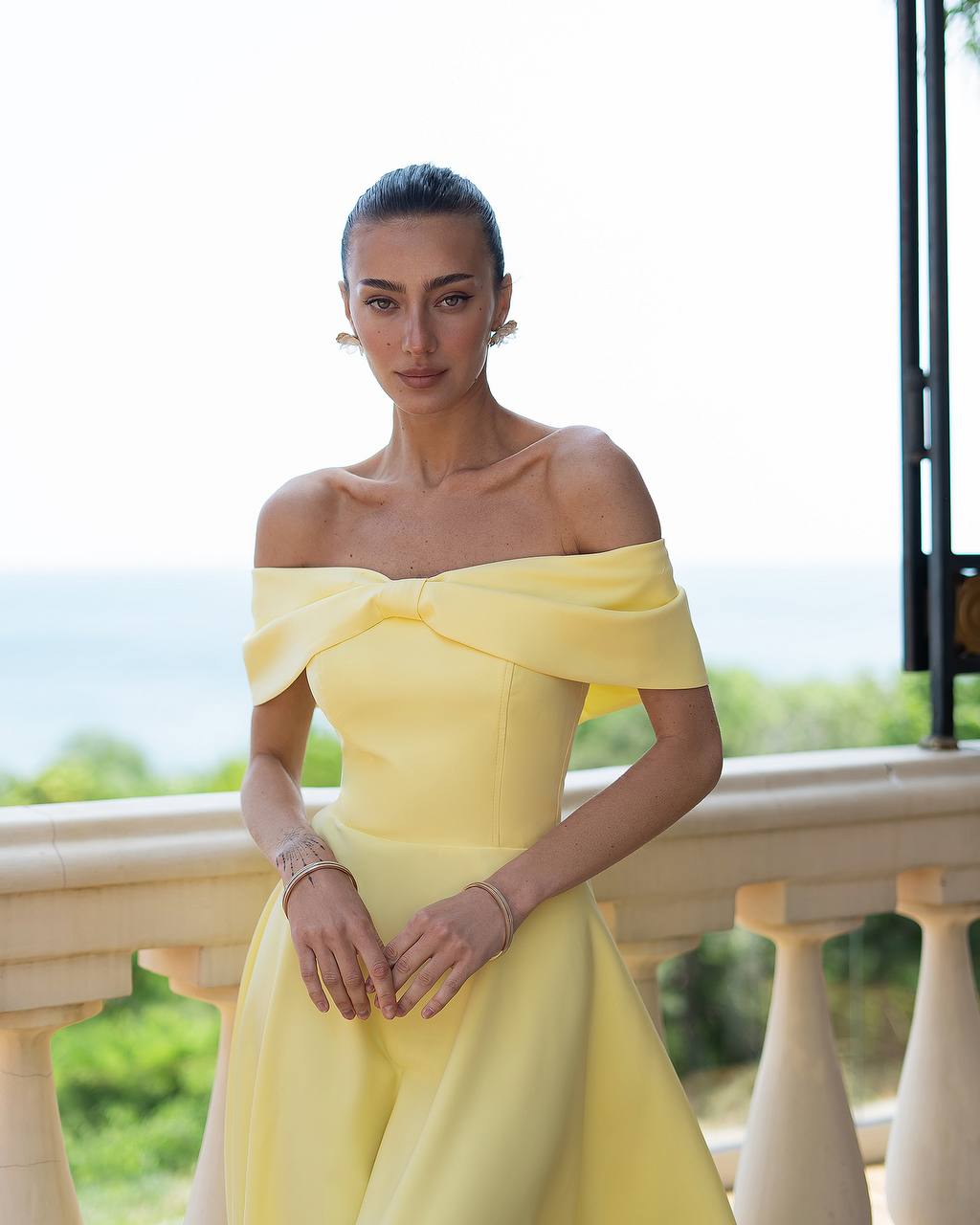 Off-Shoulder Midi Dress