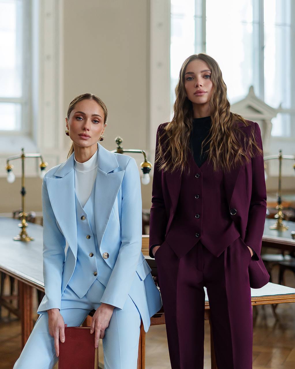 Three-Piece Tailored Suit – Blazer, Vest & Trousers