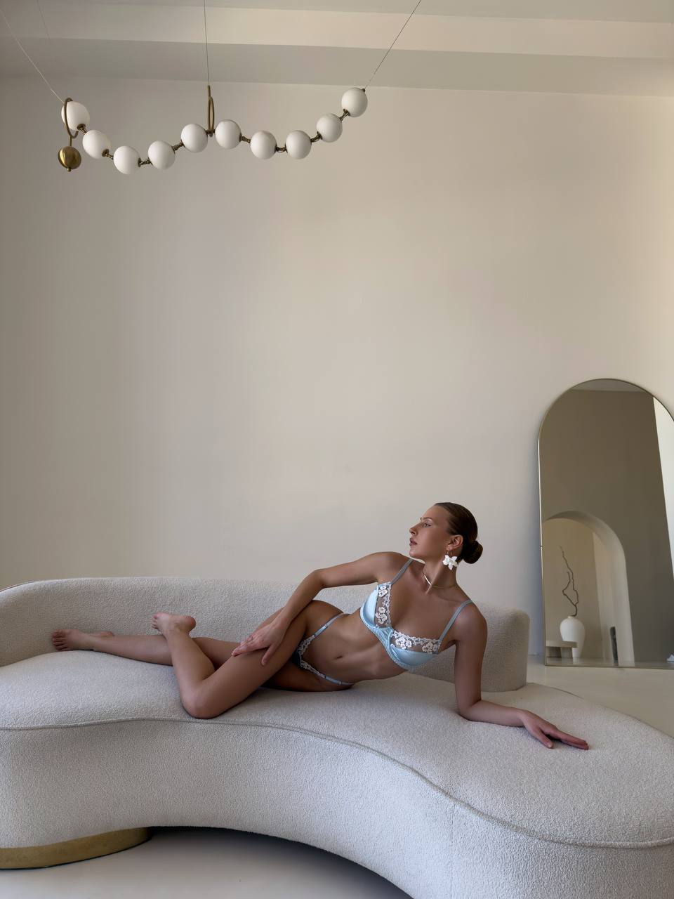 Light Blue Lace Lingerie Set – Bra & Panties