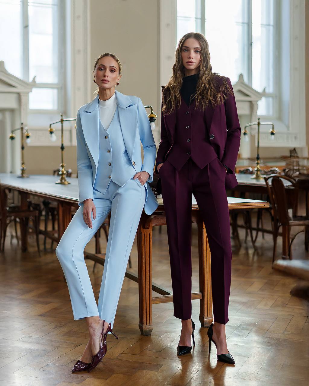 Three-Piece Tailored Suit – Blazer, Vest & Trousers