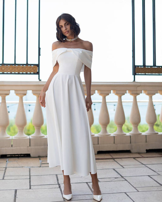 Off-Shoulder Midi Dress