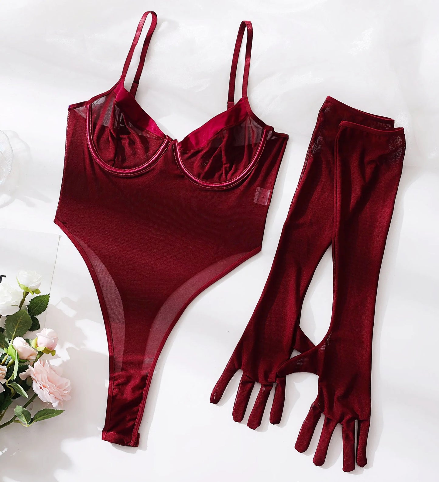 Sexy bodysuit and gloves Veronika