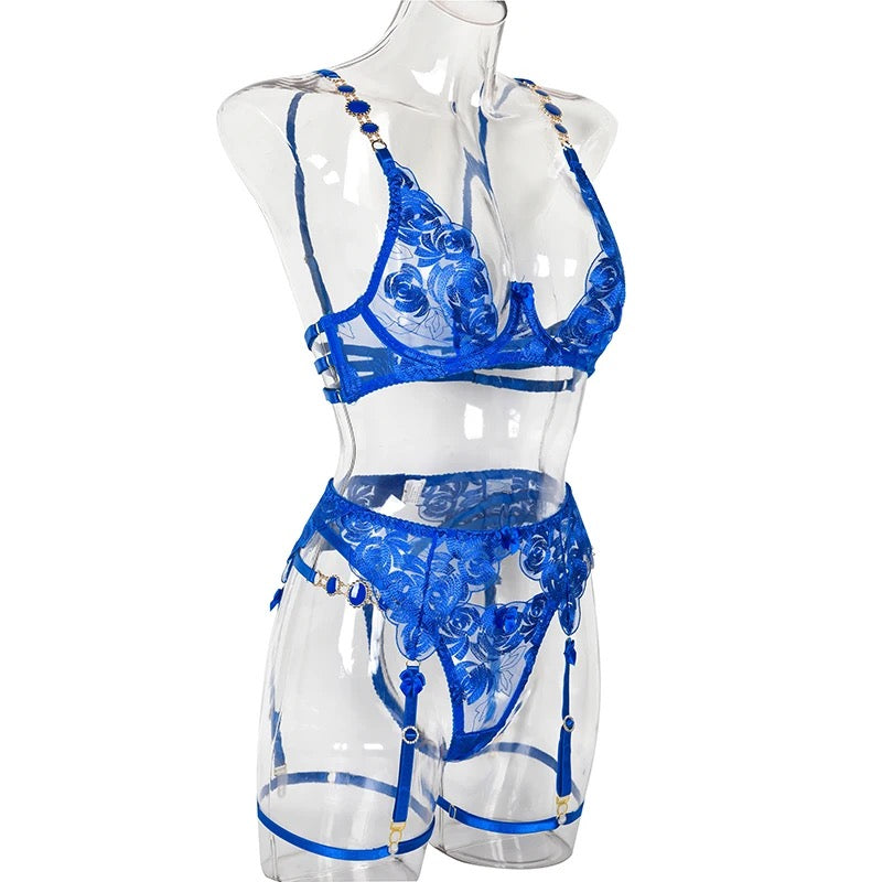 Jewel lace lingerie set