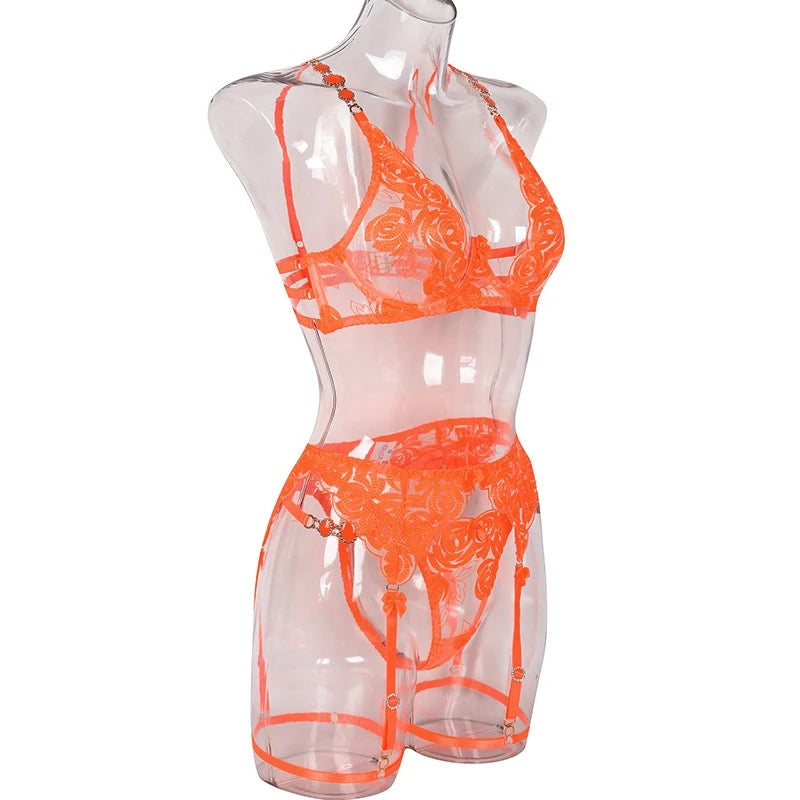 Jewel lace lingerie set