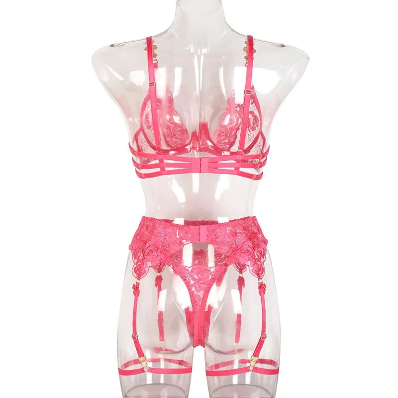 Jewel lace lingerie set