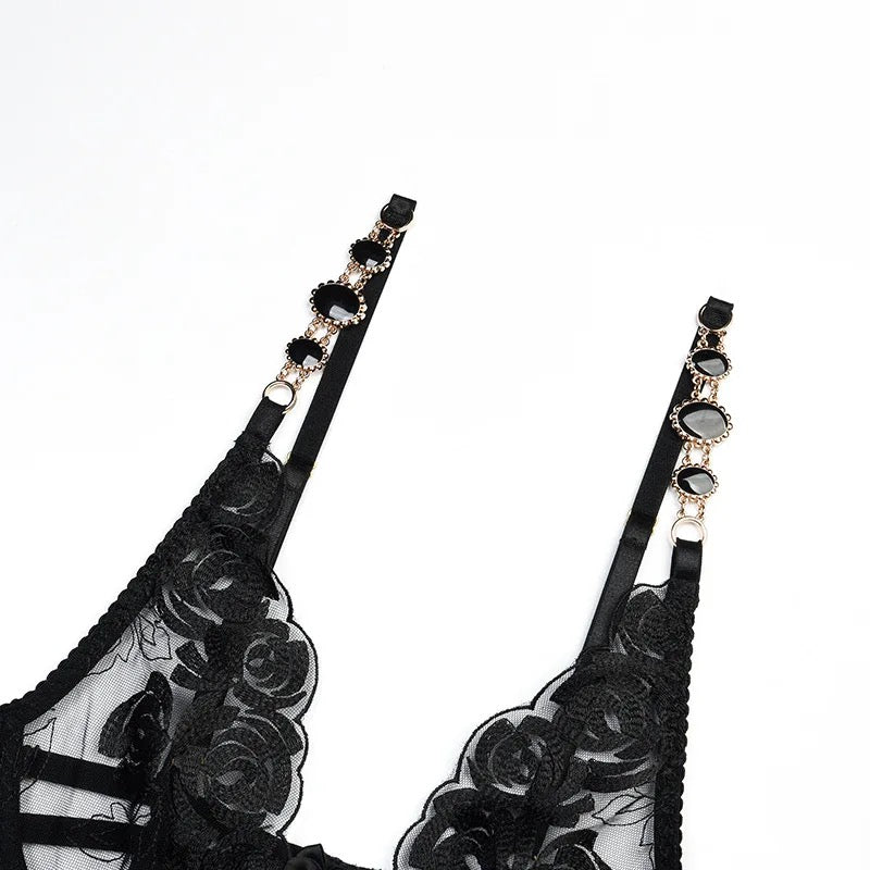 Jewel lace lingerie set