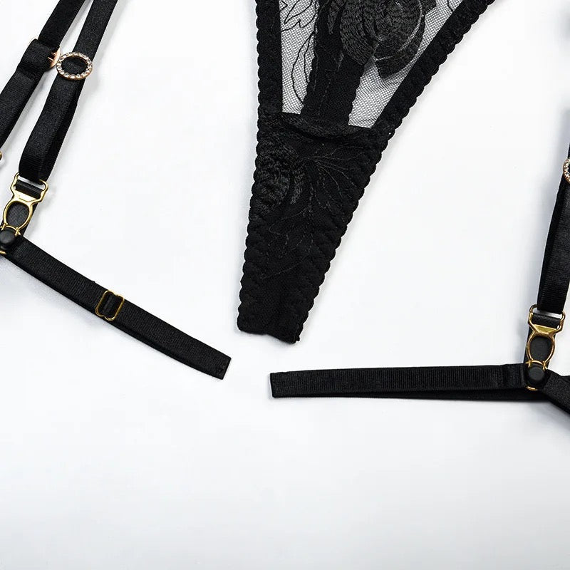 Jewel lace lingerie set