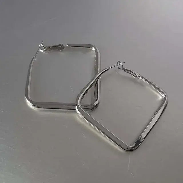 Big Square Hoop Earrings