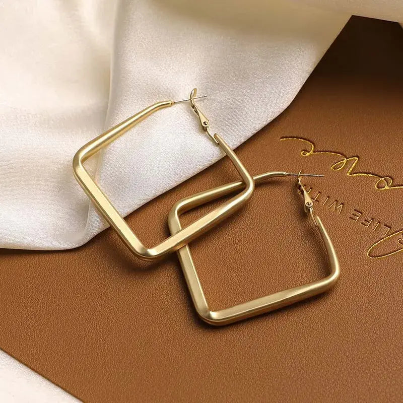 Big Square Hoop Earrings