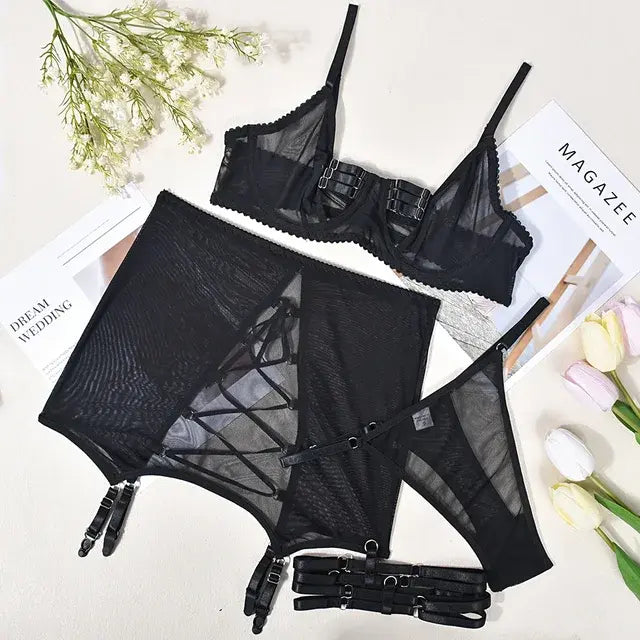 Yimunancy Cut Out Erotic 4 pcs Set